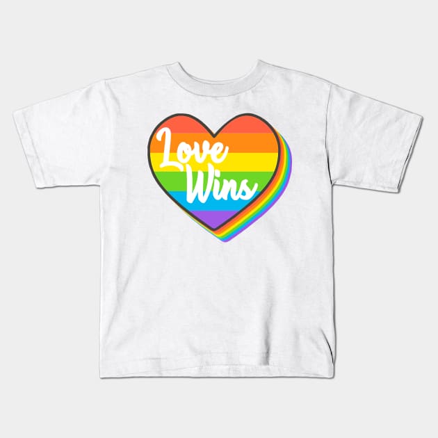 Love Wins Kids T-Shirt by TheBadNewsB